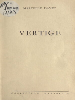 cover image of Vertige